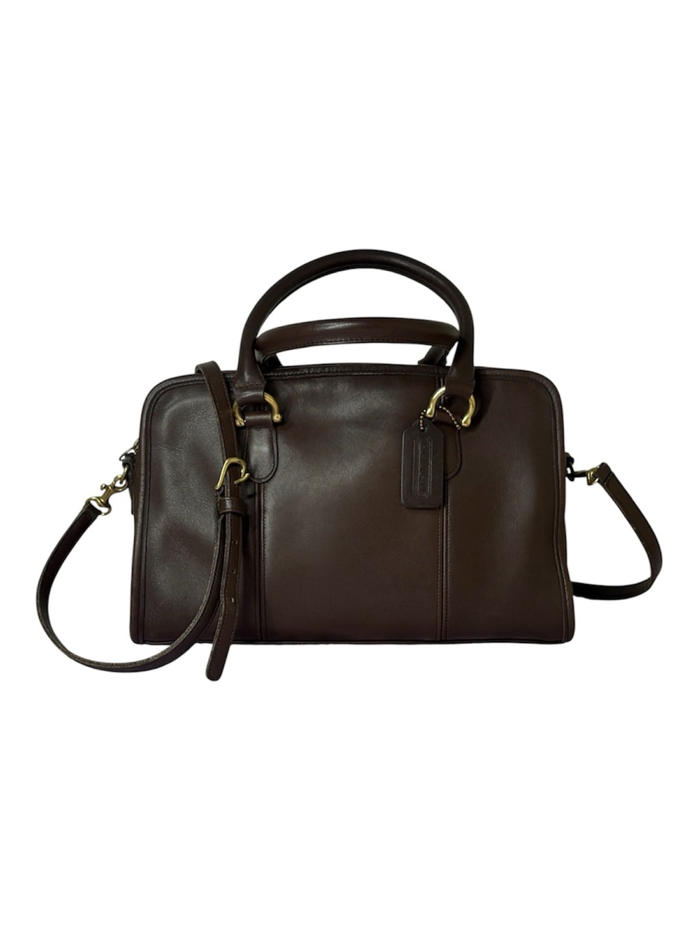 Vintage Coach Beaumont 9871 Mahogany Leather Satchel Crossbody USA